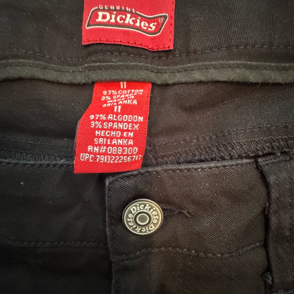 Dickies Junior Size 11 Black Jeans